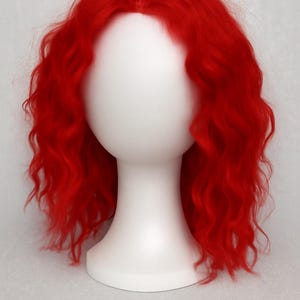 Vibrant Red Curly Wig for Women/ Red Wig /mother&#39;s day gift /bob cut wig /hair topper