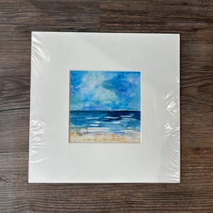 Original Watercolour Seascape - blue
