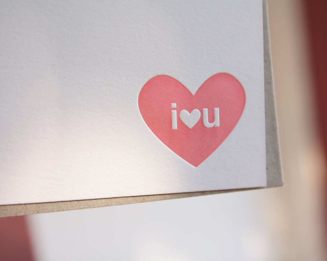 Love Letter Note Cards Letterpress Note Card Valentine's Etsy