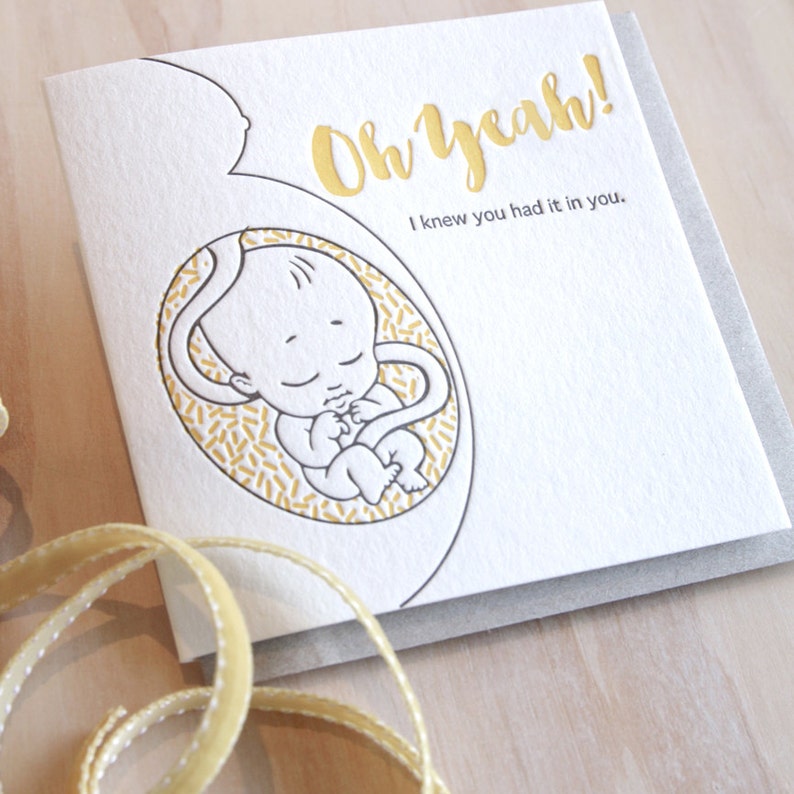 New Baby Card Pregnancy Congratulations Oh Yeah I Knew You Etsy