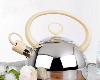 Edelstahlkessel | Pfeifkessel | Induktionsherd Teekessel | Gas-Kochherd | Küchenartikel Muttertags Geschenk