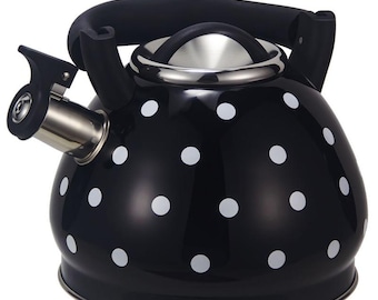 3L Gas Stove Kettle | Induction Cooker Tea Kettle | Polka Dot Stainless Steel Whistle Kettle | Kitchenware | Mother's Day Gift