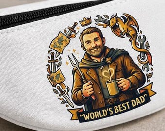 Super Dad illustration Fanny Pack | Retro handyman design, Father's Day accessory | Gift for Dad