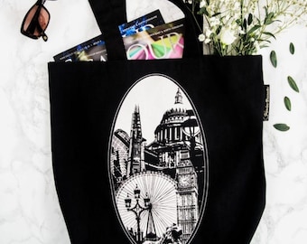Handcrafted St. Paul’s Cathedral Tote Bag – Celebrate London’s Skyline, Gift for Her or Him