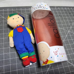 2001 nieuwe zeldzame Caillou pluche appelplukpop 10&quot; open beschadigde doos cinar speelgoed