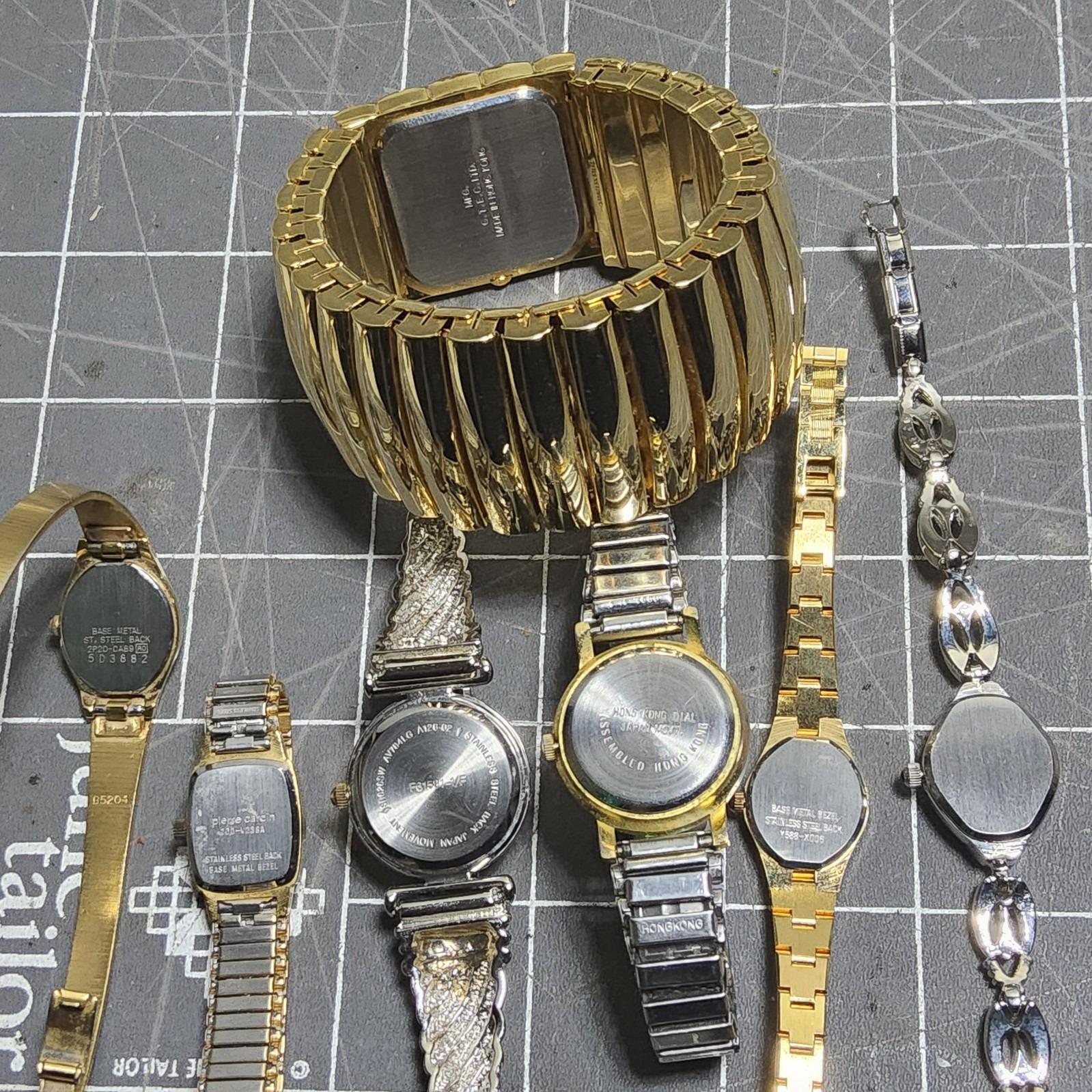 Vintage Abalone Quartz two tone ladies watch with stretch band Vintage Jacmor Women main image 3