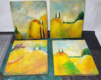 4 southern living at hOME tuscan paintings janet weed beaver 11x12 in 2003 vntg