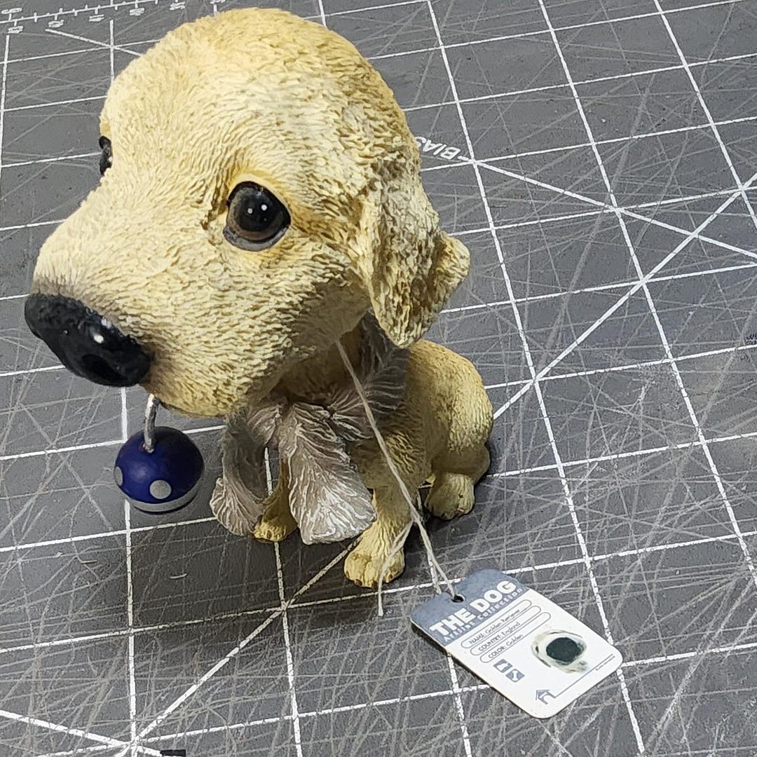 Vintage 2005 Nodder Golden Retriever 3x2x1 Dog Figurine Artlist ...
