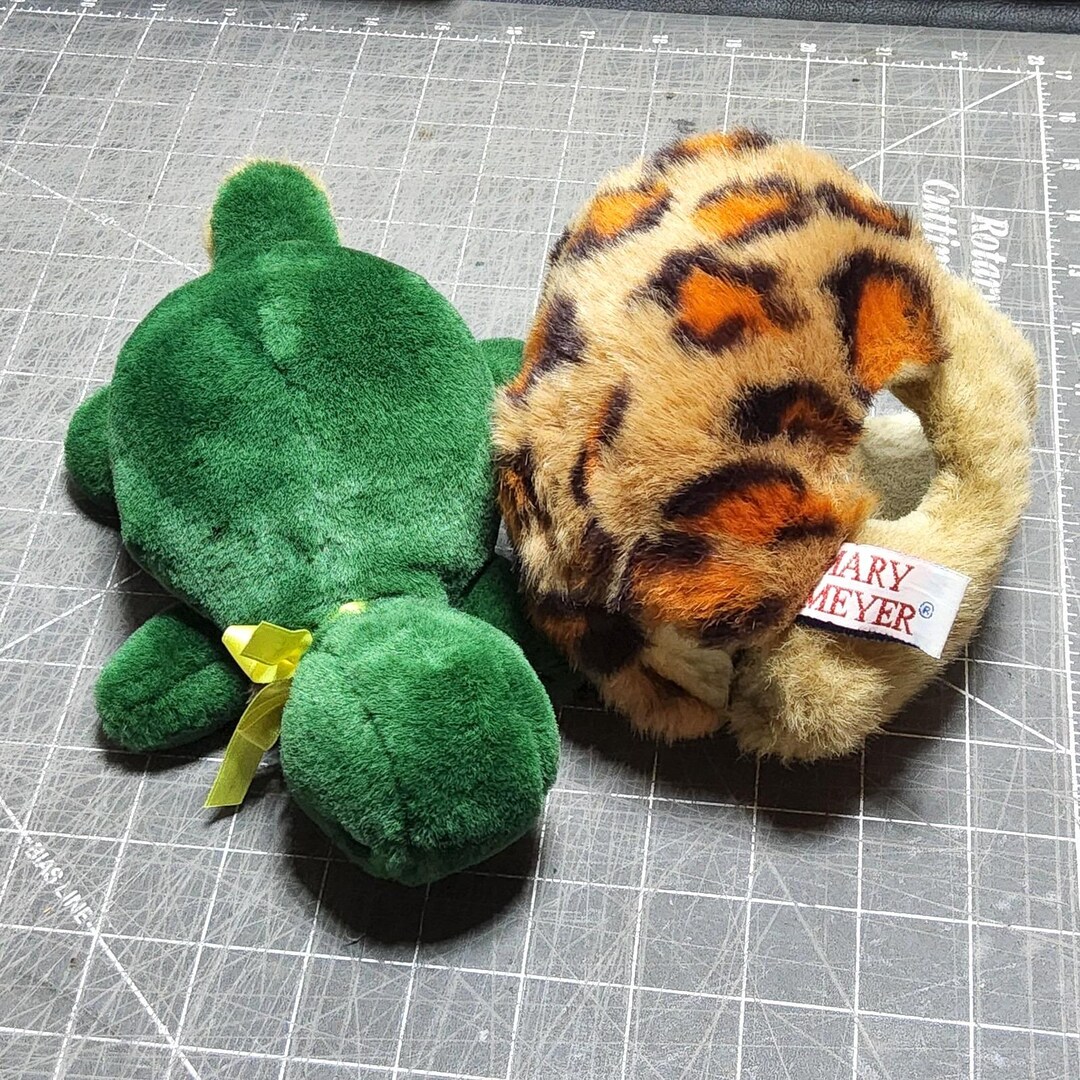 1989 Mary Meyer Tucker 6x8 Inch Turtle Plush Removable Shell Stuffed ...