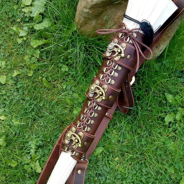 Attitude - Parasol / umbrella real leather holster, perfect for the stylish steampunk enthusiast!
