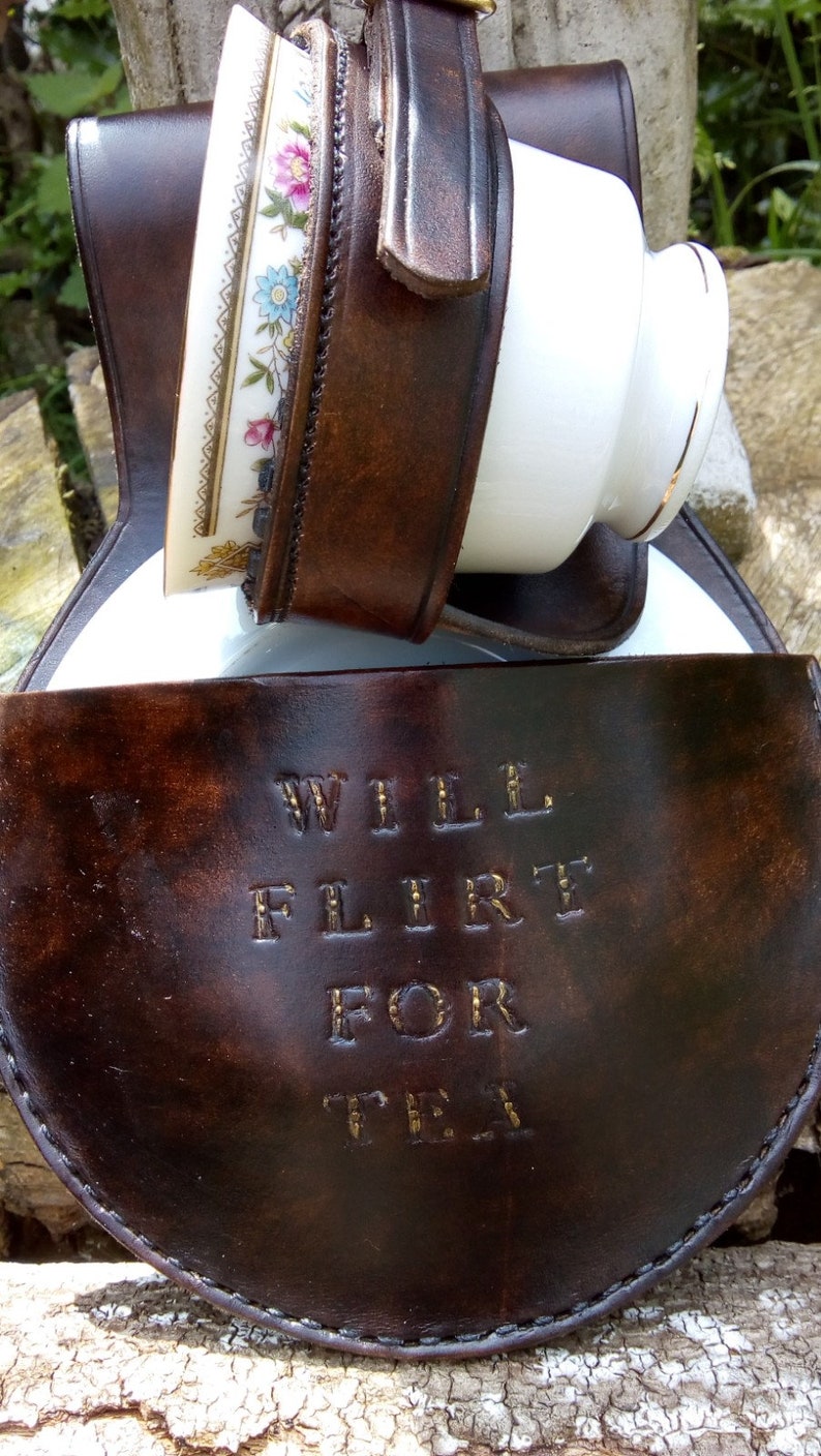 Leather Tea Cup and Saucer Holster Etsy