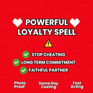 Loyalty Spell – Stop Cheating Spell - Faithful Partner Ritual - Commitment Spell for Long-Term Love Spell – Relationship Spell