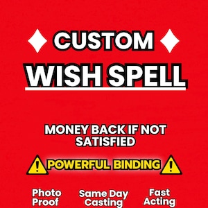Custom Wish Spell: Personalized Ritual for Love, Money & Career