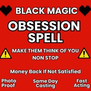Black Magic Obsession Spell – Make Them Crave You, Think of You Constantly | Dark Binding Ritual | Extreme Desire & Love Spell Cast