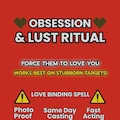 Extreme Obsession & Lust Spell - Get Them Addicted to You – Powerful Dark Love Binding Ritual for Ex Crush or Lover Devotion Spell