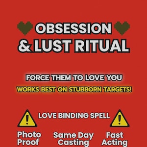 Extreme Obsession & Lust Spell - Get Them Addicted to You – Powerful Dark Love Binding Ritual for Ex Crush or Lover Devotion Spell