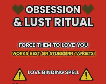 Extreme Obsession & Lust Spell - Get Them Addicted to You – Powerful Dark Love Binding Ritual for Ex Crush or Lover Devotion Spell