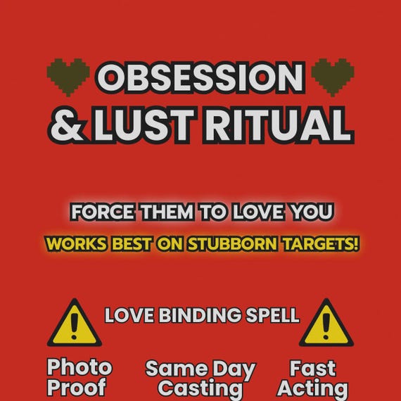 Extreme Obsession & Lust Spell - Get Them Addicted to You – Powerful Dark Love Binding Ritual for Ex Crush or Lover Devotion Spell