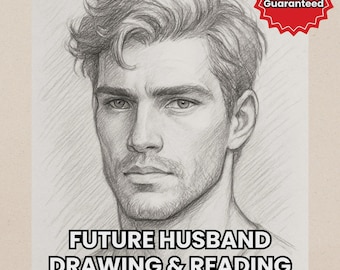 Soulmate Drawing - Future Husband Drawing & Spouse Reading - Draw My Soulmate Sketch, Psychic Reading - Twin Flame Portrait