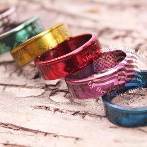 Clear or Colored Powder Coating Ring Addon, Color Coin Ring, Powder Coated Coin Ring, Powder Coat Quarter Ring