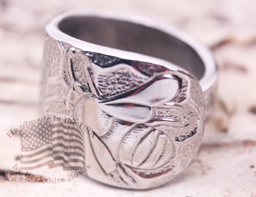 Bumblebee Spoon Ring: Stainless Steel Honeycomb Bee Jewelry - Etsy