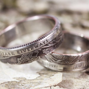 National Park Quarter Ring, Park Coin Ring, State Ring, Rings, National Park Ring, Currency Ring, National Park Coin Ring, Handmade Jewelry