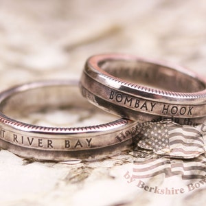 Thin National Park Quarter Ring, Thin Park Coin Ring, State Ring, Rings, Stacker Ring, Upcycled Ring, Recycled Ring