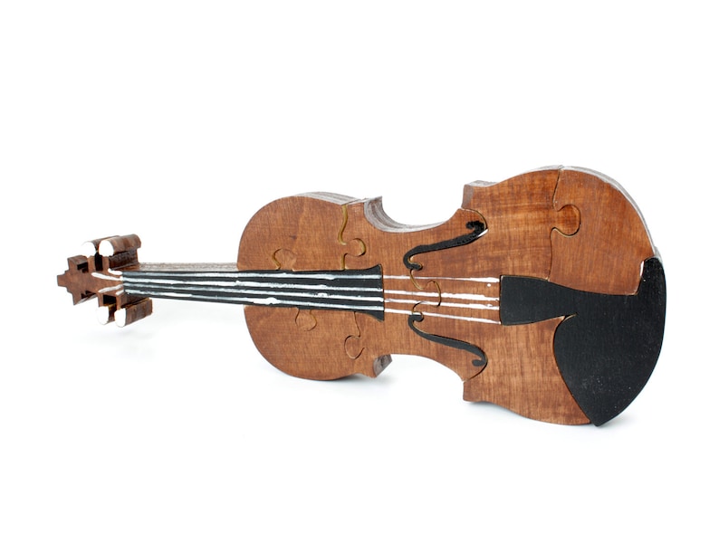 Violin Puzzle Violin Decor Violin Toy Music Toy Wood Etsy