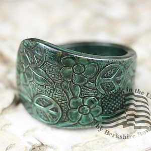 Green Spoon Ring