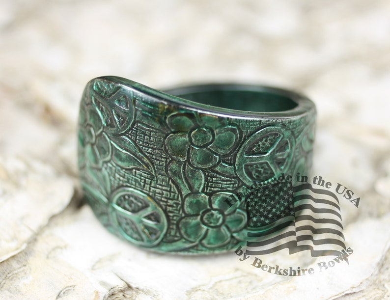 Green Spoon Ring