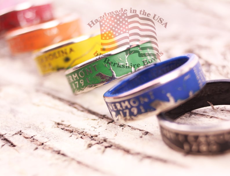 Colored Coin Rings by Berkshire Bowls