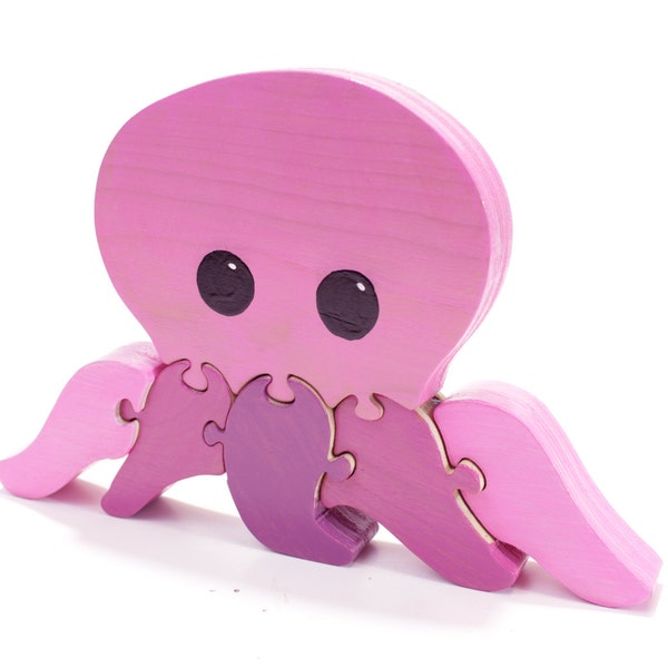 Wooden Octopus Etsy
