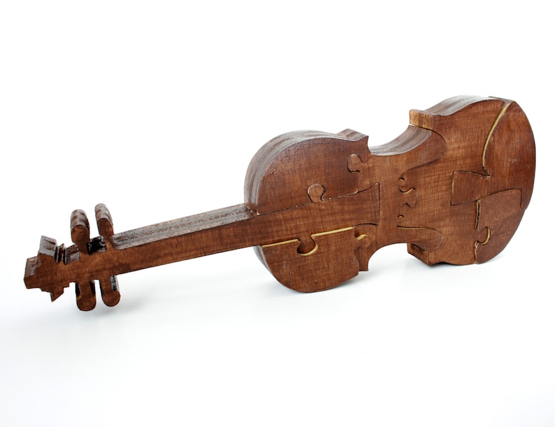Violin Puzzle Violin Decor Violin Toy Music Toy Wood Etsy