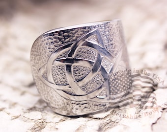 Celtic Spoon Ring, Celtic Ring, Trinity Knot Ring, Irish Ring, Super Chunky Ring, Celtic Jewelry, Statement Ring, Thumb Ring