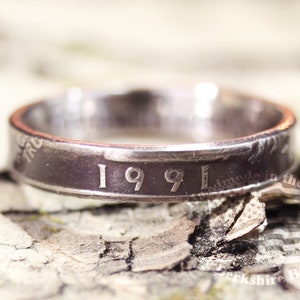 Antique Patina Thin Coin Ring by Year, Liberty Ring, Quarter Ring, US Quarter Rings, Rustic Ring, Upcycled Ring, Ring, Rings, Coin Jewelry image 5