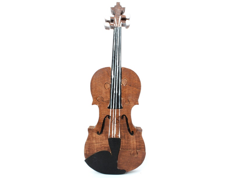 Violin Puzzle Violin Decor Violin Toy Music Toy Wood Etsy