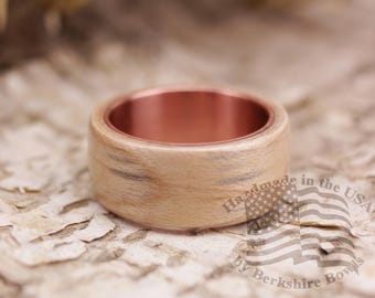 Maple Wood Ring with Copper Core
