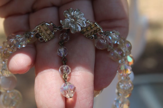 Vintage 1950s Vendome Double Strand AB Faceted Cr… - image 4