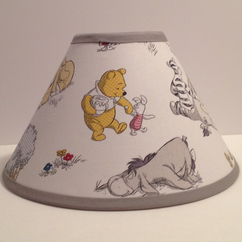 Winnie The Pooh Fabric Nursery Lamp Shade Baby Gift Free