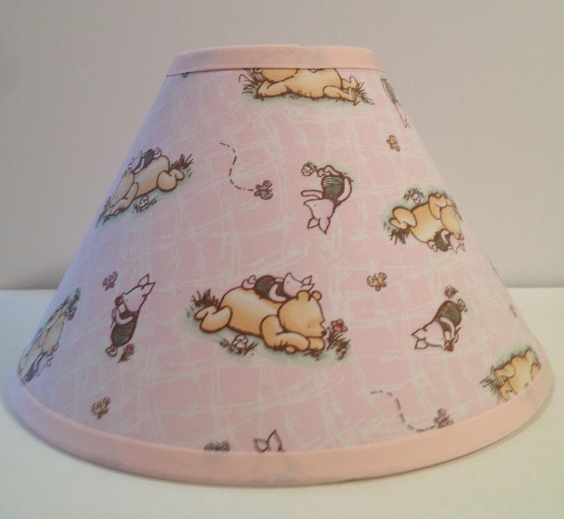 Classic Winnie the Pooh Pink Fabric Nursery Lamp Shade/Baby Etsy