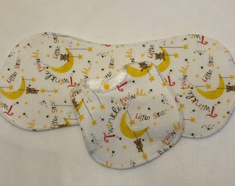 Twinkle Twinkle Little Star Baby Bib Burp Cloth Gift Set/Create Your Own Baby Shower Gift FREE SHIPPING