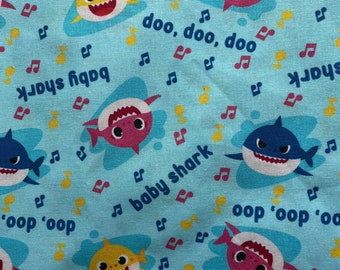 Blue Baby Shark Fabric
