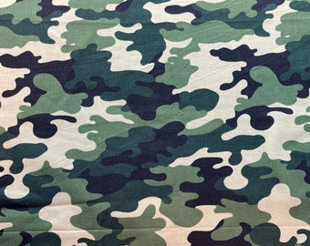 Camouflage Print Fabric Remnant