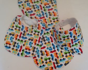 Cars Baby Bib/Burp Cloth Gift Set /Create Your Own Baby Shower Gift FREE SHIPPING