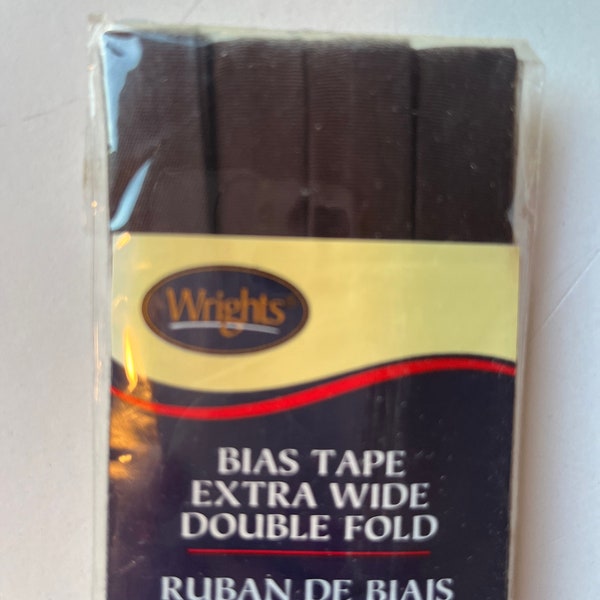 Wrights Seal Brown Extra Wide Double Fold Bias Tape  1/2”  3 yds