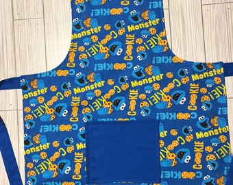 Child’s Cookie Monster  Apron/Child’s Apron/Kids Apron/FREE SHIPPING