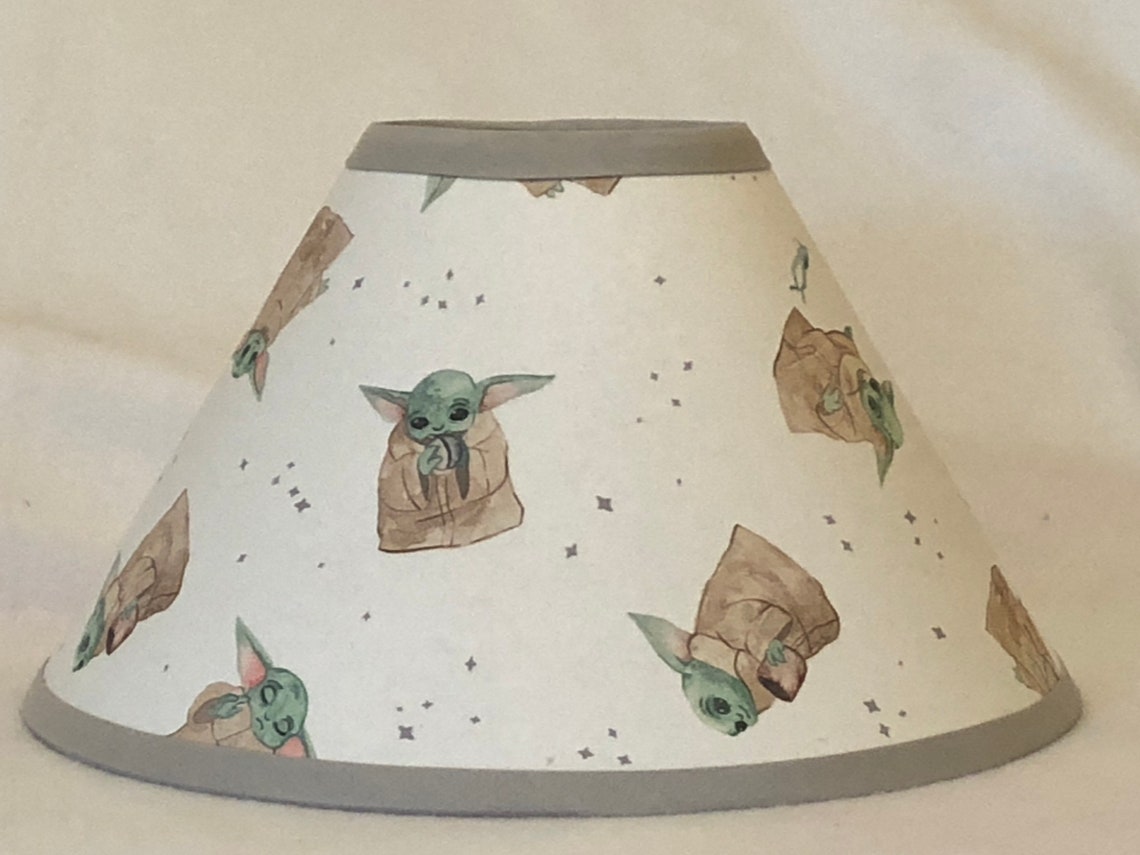 Star Wars Baby Yoda Mandalorian Children's Fabric Lamp Etsy