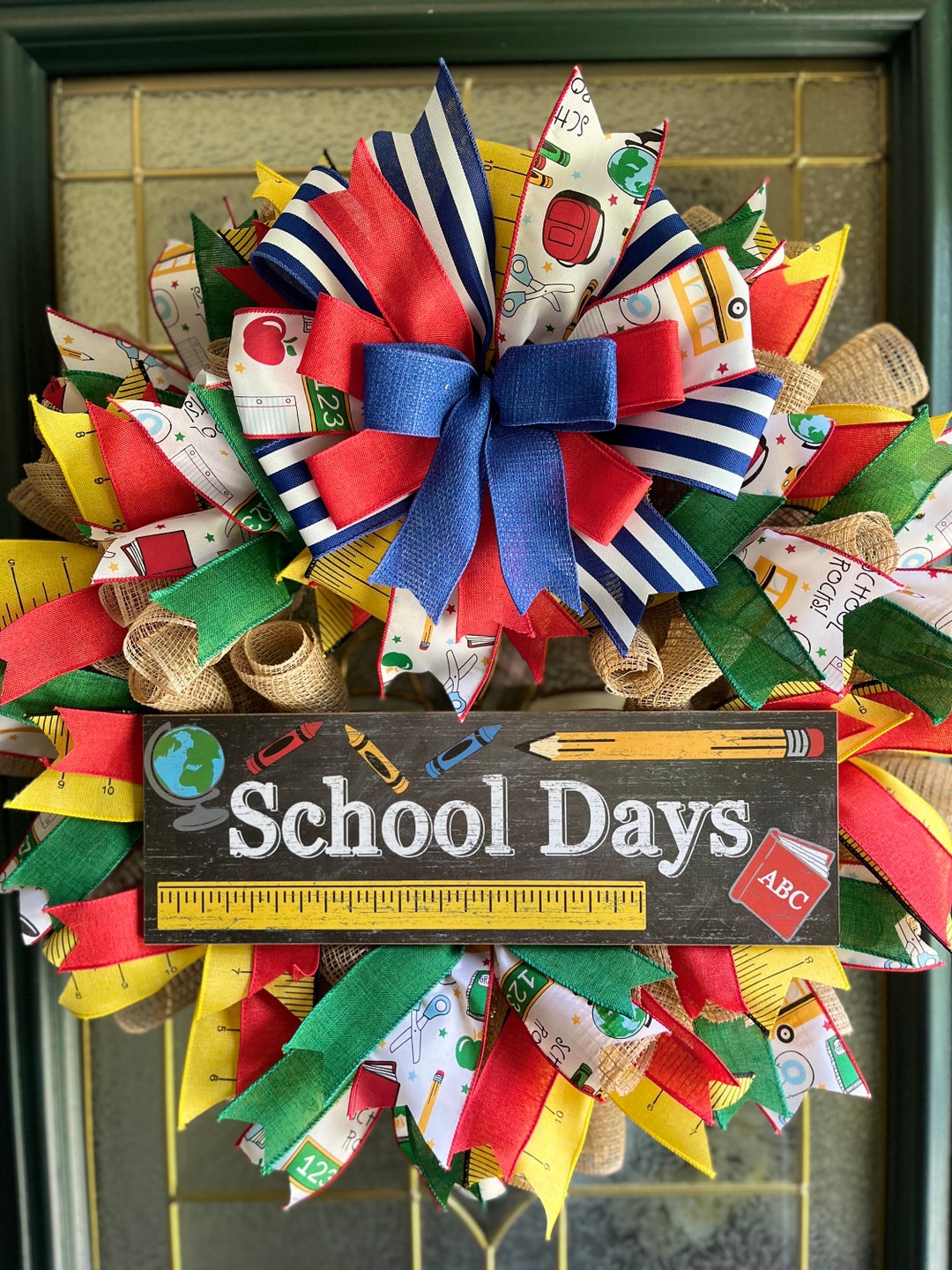 Teacher Wreath/classroom Wreath/ Back to School Wreath/teacher Gift ...