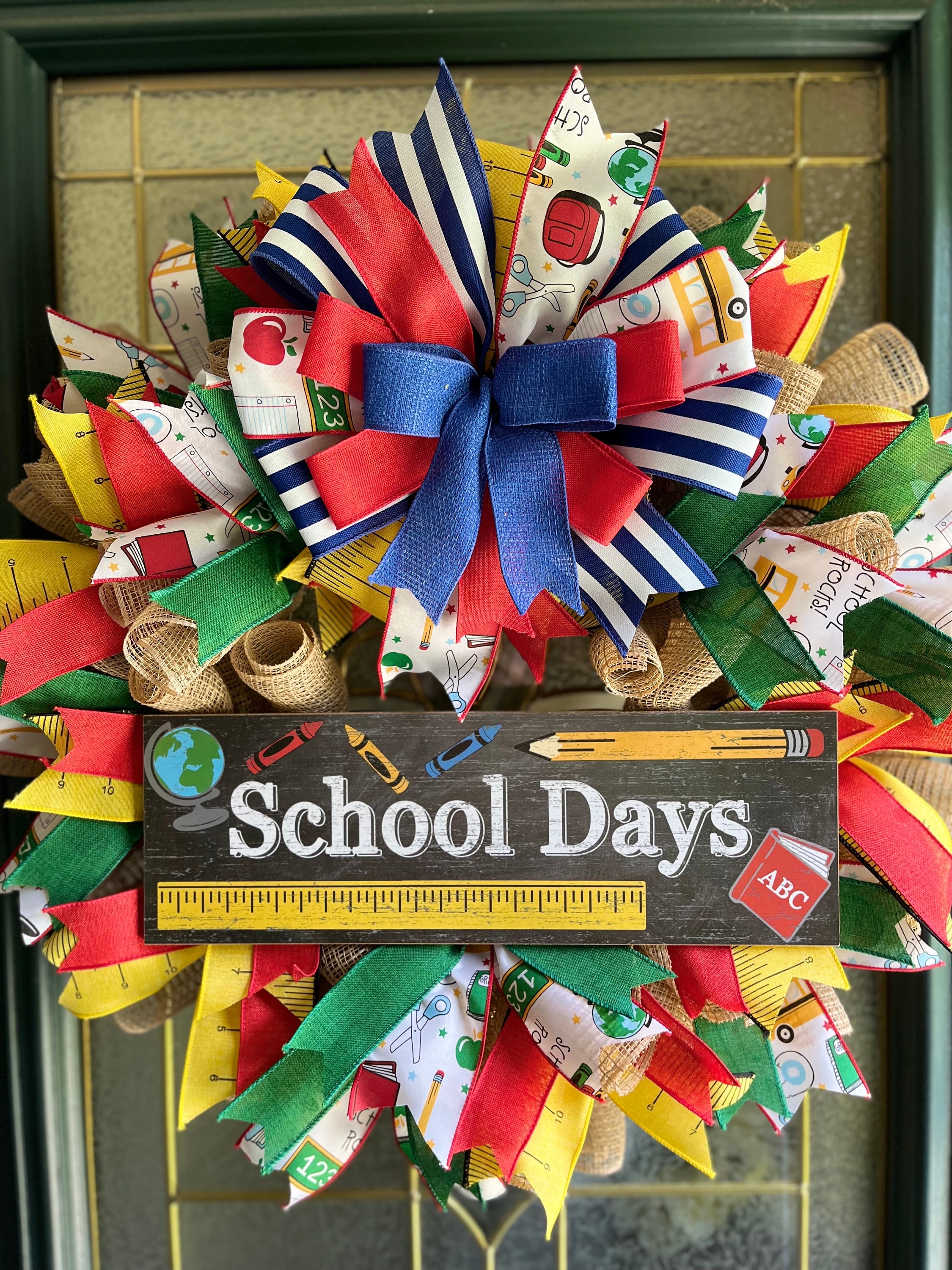 Teacher Wreath/Classroom Wreath/ Back To School Wreath/Teacher Gift/Free Shipping