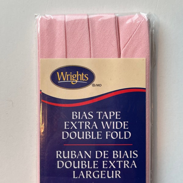 Wrights Light Pink Extra Wide Double Fold Bias Tape  1/2”  3 yds